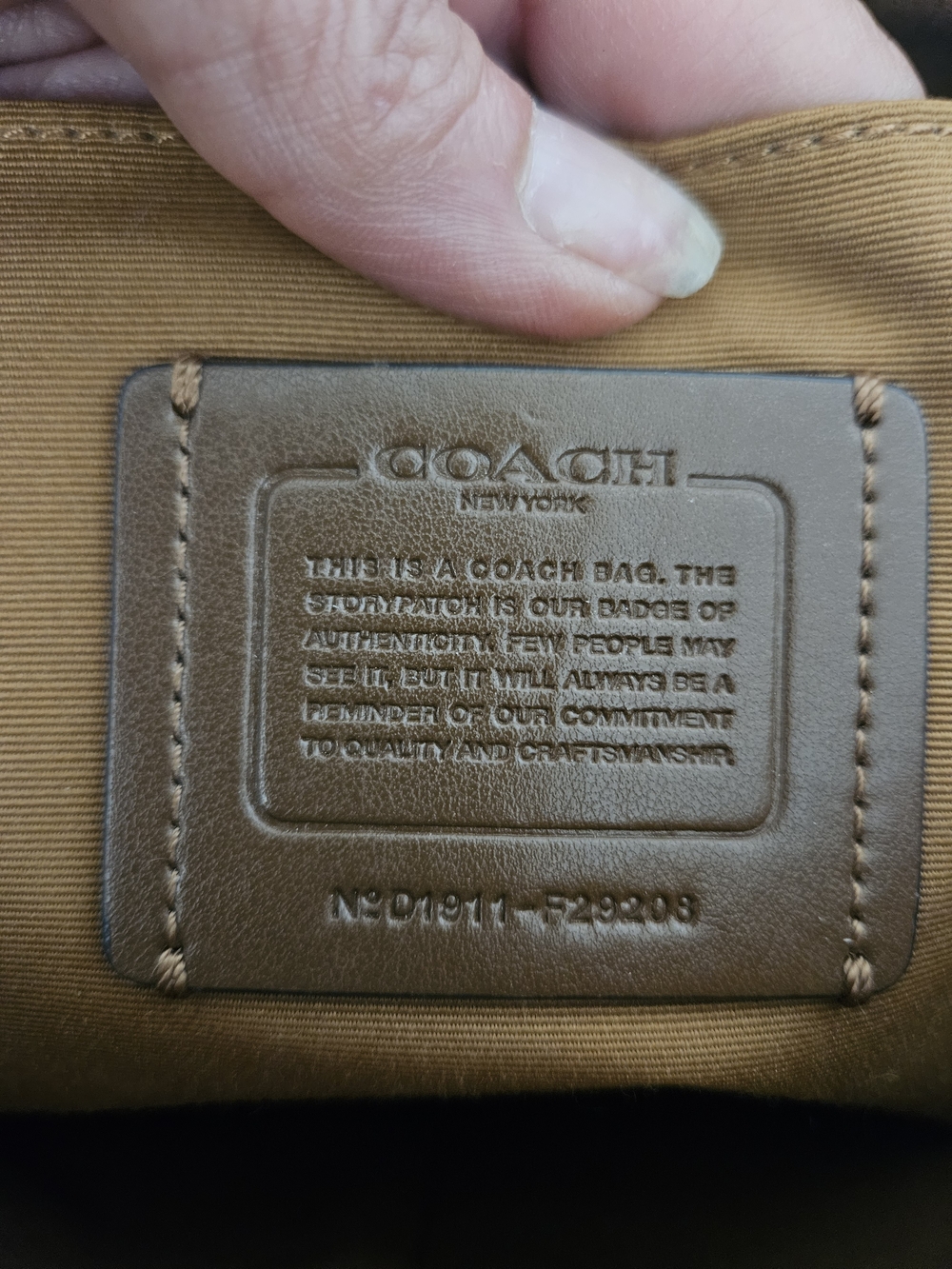 Coach Beige Signature Canvas Tote with White Trim - Picture 11 of 11